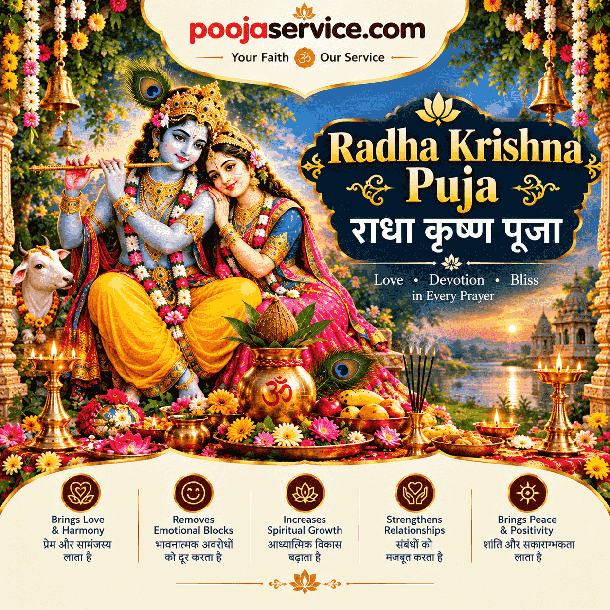 Radha Krishna Puja — राधा कृष्ण पूजा