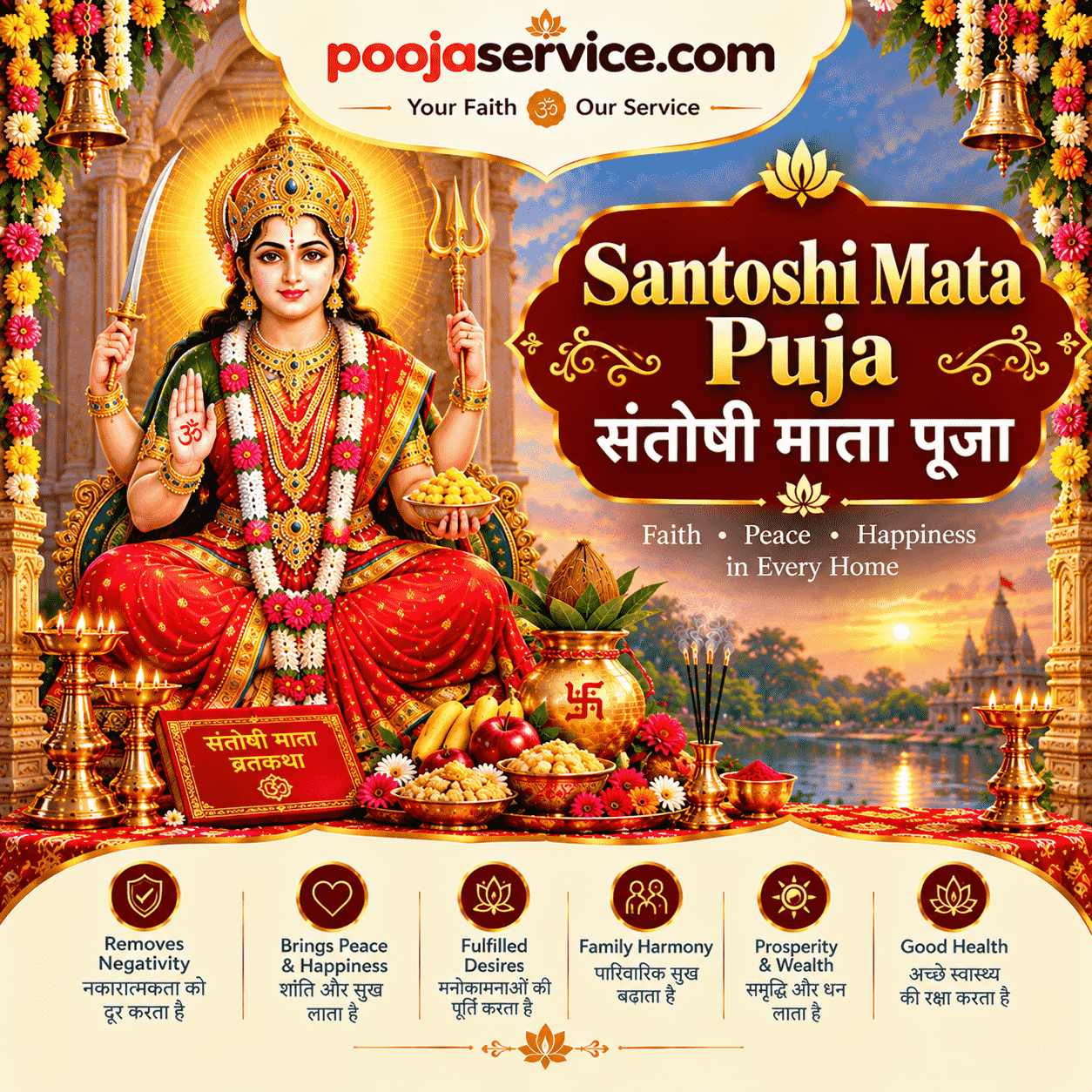 Santoshi Mata Puja — संतोषी माता पूजा