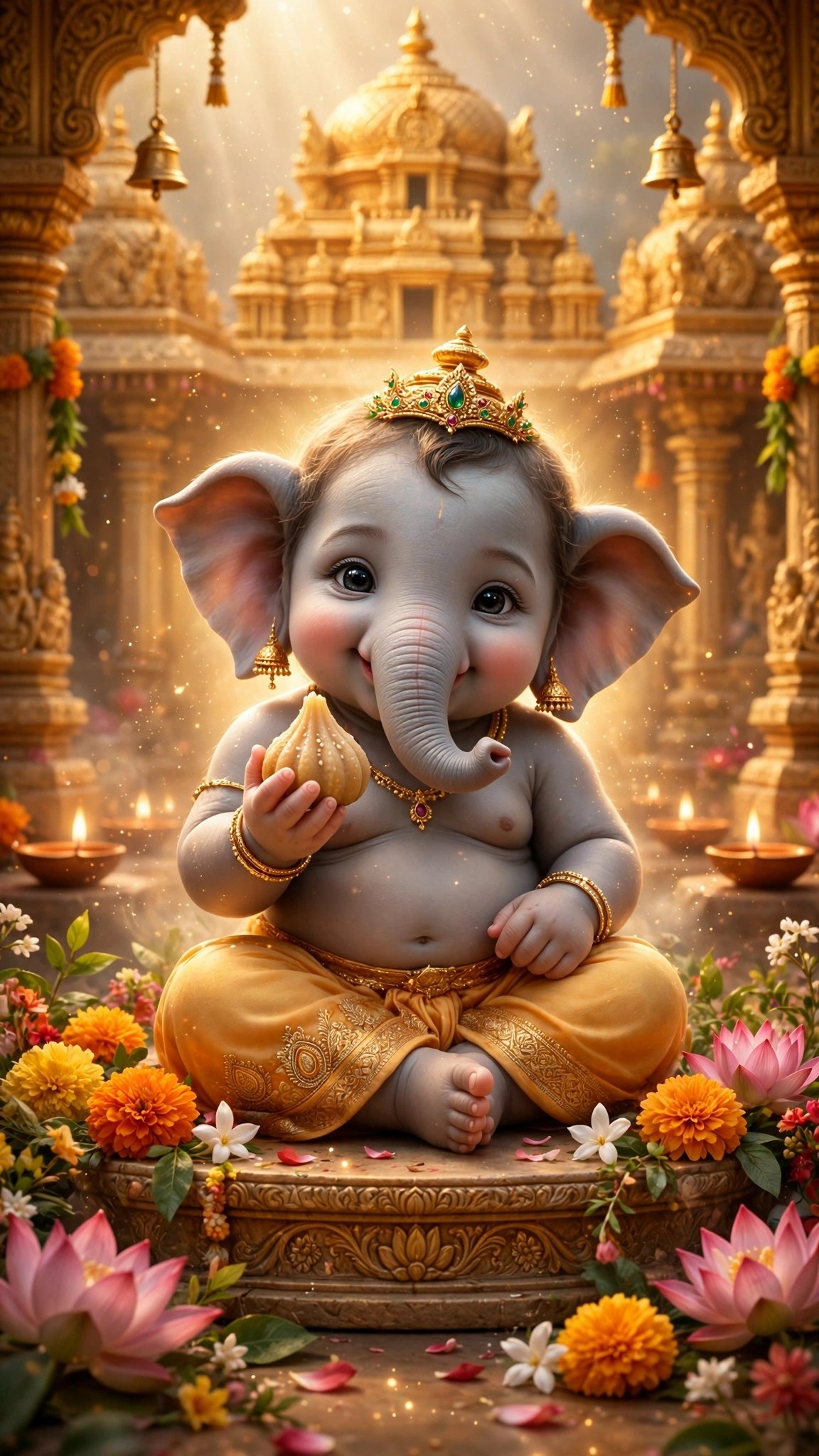 Little Ganesha HD Wallpaper