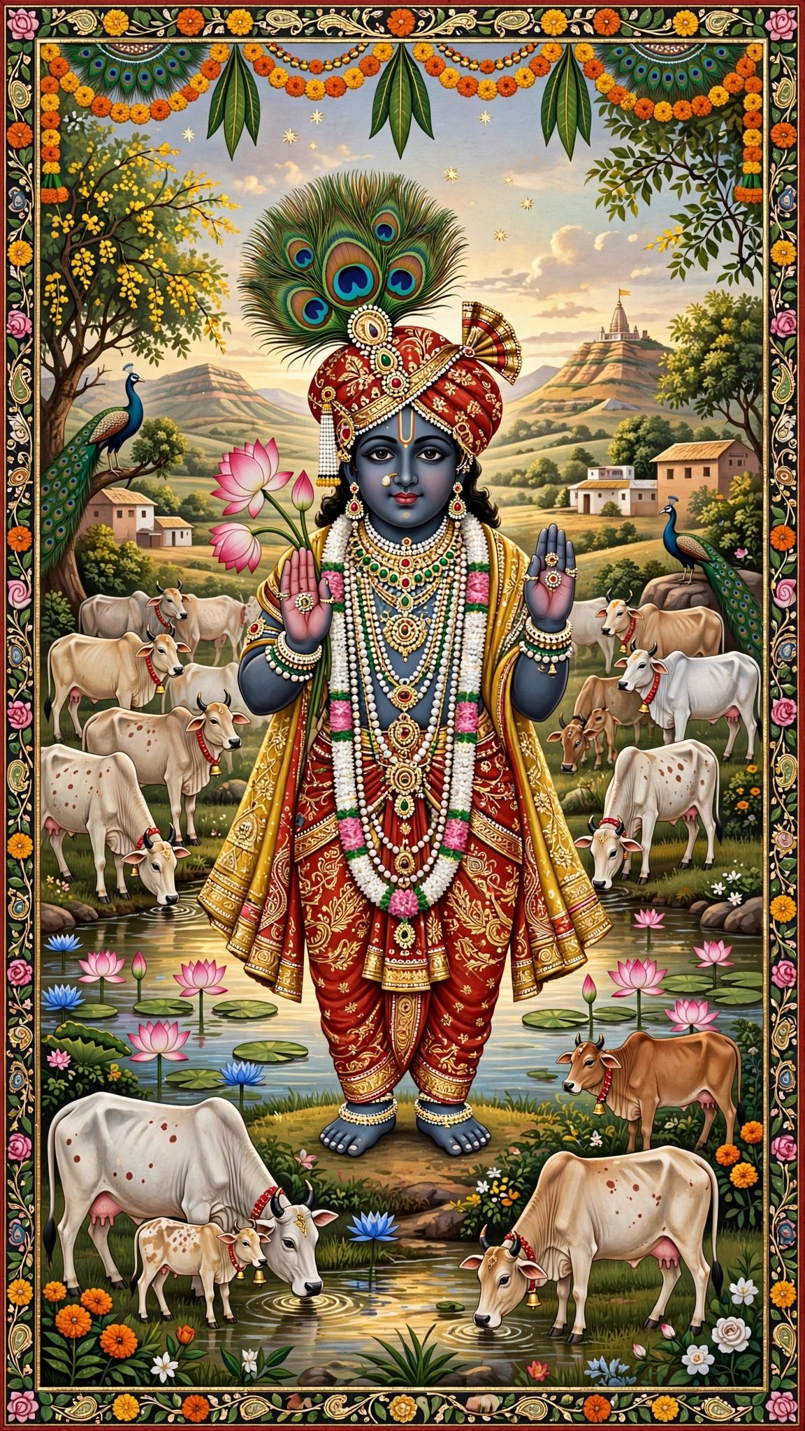 Shrinathji Pichwai HD Wallpaper